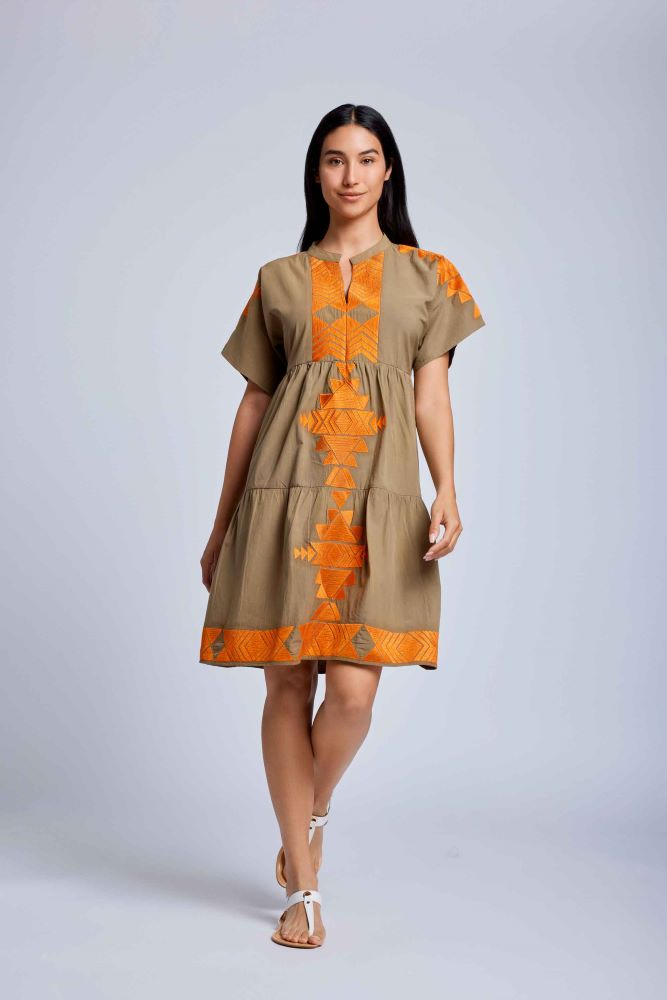 ABITO DONNA BEIGE VI24-053 TOFEE VACANZE ITALIANE